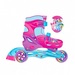 Ролики раздвижные с пластиковой рамой, размер 28-31, дизайн Моя маленькая пони (Shantou, MLP(28-31)Psim)